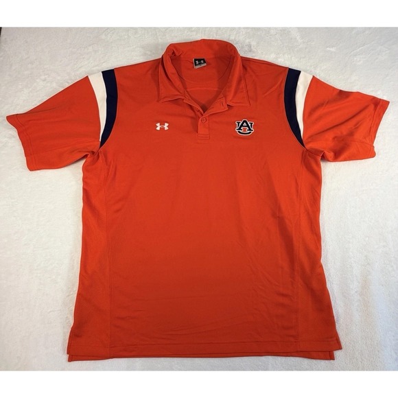 Under Armour Other - Auburn Tigers Polo Shirt Men's Sz XL Orange NCAA Under Armour Golf Performance